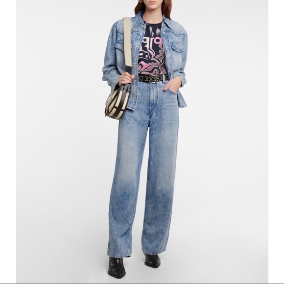 Isabel Marant Tilorsy High-Rise Lyocell-Denim Wide-Leg Jeans - Picture 14 of 16